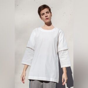 Rowena Sartin Double Sleeve Shirt Light Pink Size 2